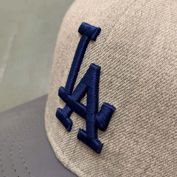 New Era Dodgers Los Angeles Baseball Hat Grey MLB 7 1/8 Summer Cap Outdoor - Picture 4 of 8